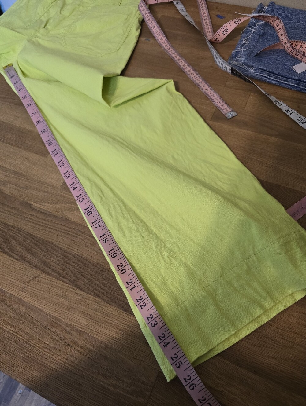 Maeve Colette Crop Wide Leg Pants Lime Green Magic Fabric 25 - Picture 11 of 14